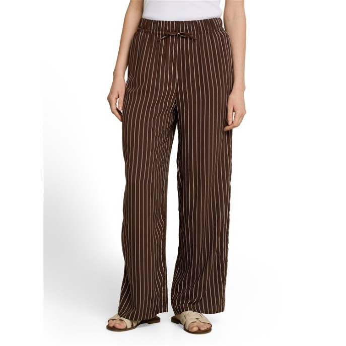 Tom Tailor denim dames palazzo broek 1051556 streep Bruin